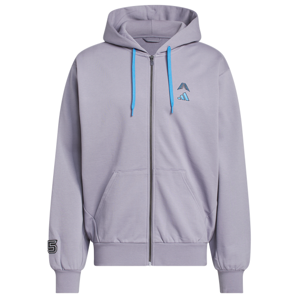 adidas Anthony Edwards Foundation Full-Zip Hoodie - Men's - Slate - Image 6