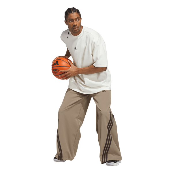 adidas Basketball Woven Pants - Men's - Khaki - Image 5