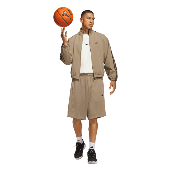 adidas Basketball Woven Track Jacket - Men's - Khaki - Image 5