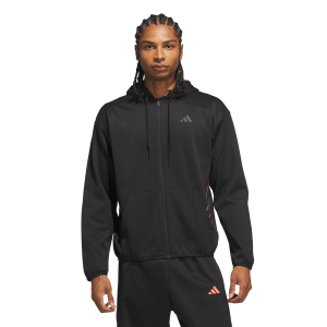 adidas Crazy Warm Full-Zip Hoodie - Men's - Black/Solar Turbo