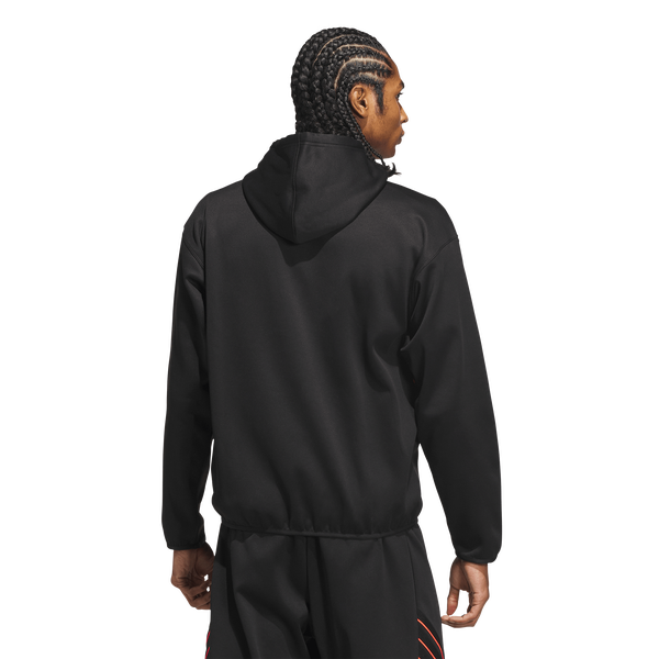 adidas Crazy Warm Full-Zip Hoodie - Men's - Black/Solar Turbo - Image 2