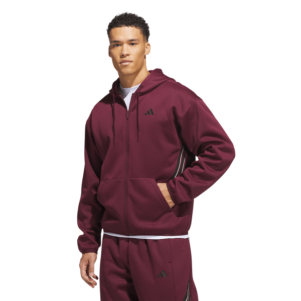 adidas Crazy Warm Full-Zip Hoodie - Men's - Maroon