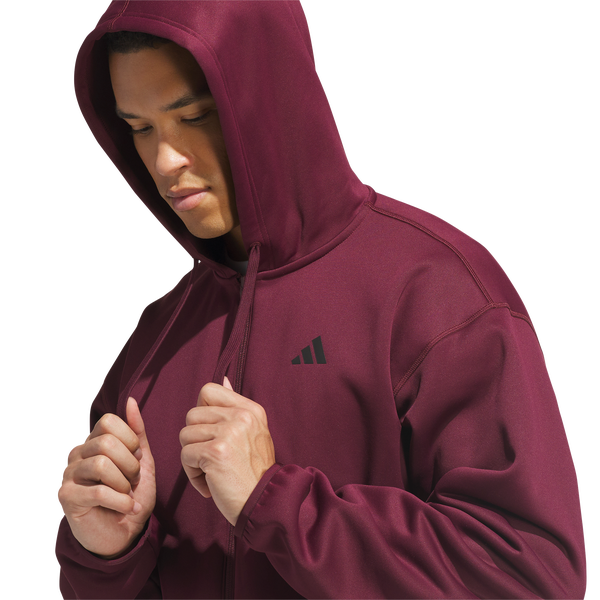 adidas Crazy Warm Full-Zip Hoodie - Men's - Maroon - Image 3