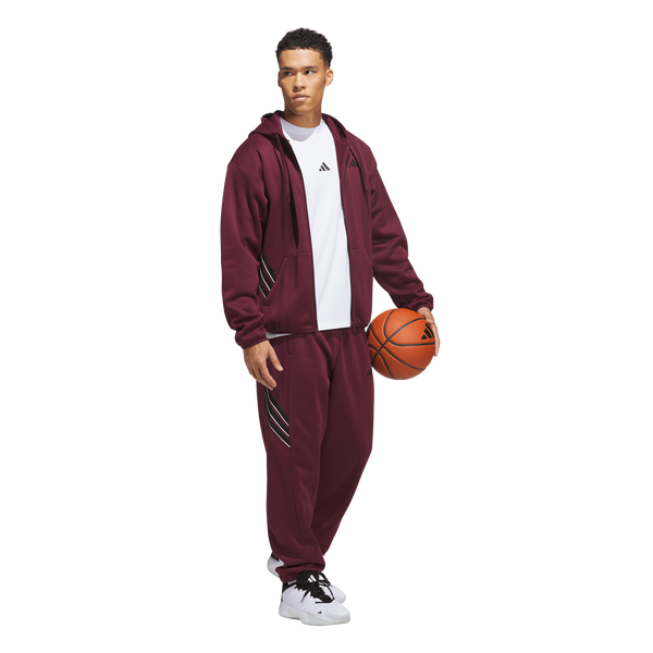 adidas Crazy Warm Full-Zip Hoodie - Men's - Maroon - Image 5
