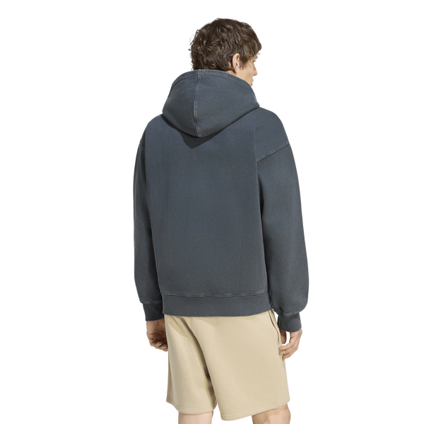 adidas Essential Full-Zip Washed Hoodie - Men's - Black - Image 2