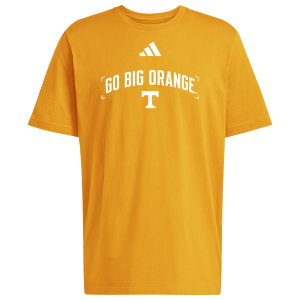adidas College Slogan Short Sleeve T-Shirt - Men's - Orange