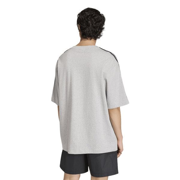 adidas 3 Stripe Oversized T-Shirt - Men's - Gray - Image 2