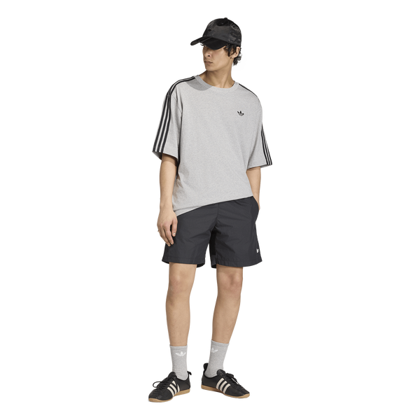 adidas 3 Stripe Oversized T-Shirt - Men's - Gray - Image 5