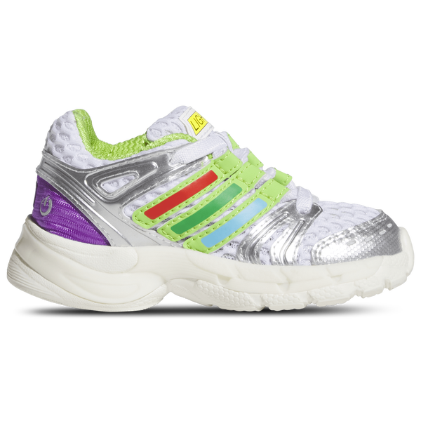 adidas Originals Control 5 - Boys' Toddler - Silver Mtlc/Solar Slime/Ftwr White