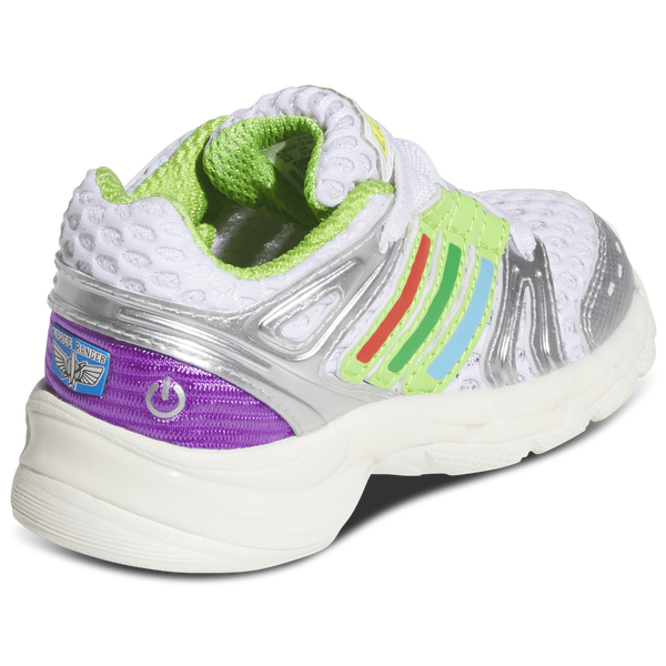 adidas Originals Control 5 - Boys' Toddler - Silver Mtlc/Solar Slime/Ftwr White - Image 3