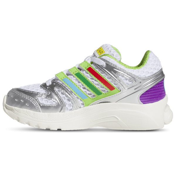 adidas Originals Control 5 - Boys' Preschool - Ftwr White/Solar Slime/Silver Mtlc - Image 2