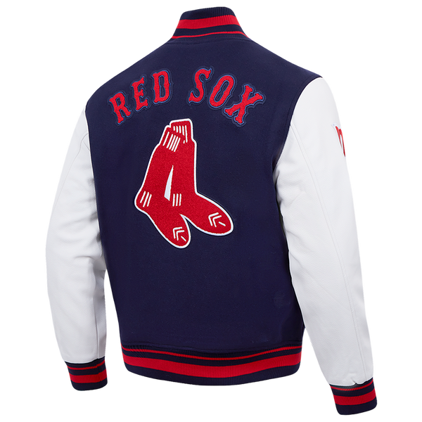 Pro Standard Boston Red Sox Retro Classic Wool Varsity Jacket - Men's - Midnight Navy/Midnight Navy/Red - Image 4