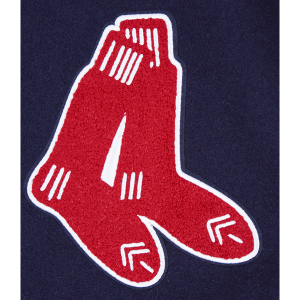 Pro Standard Boston Red Sox Retro Classic Wool Varsity Jacket - Men's - Midnight Navy/Midnight Navy/Red - Image 6