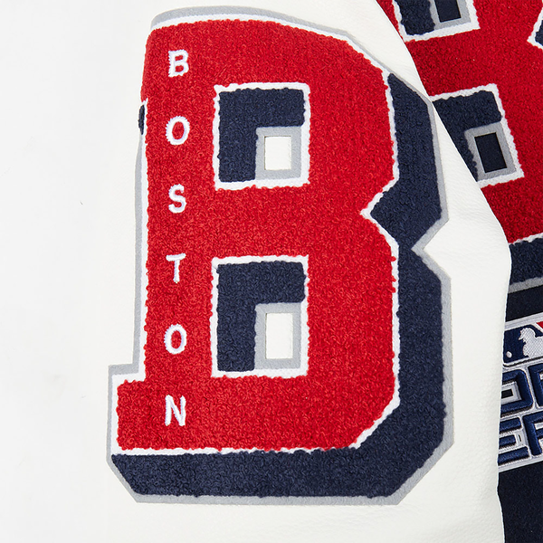 Pro Standard Boston Red Sox Mash Up Rib Wool Varsity Jacket - Men's - Midnight Navy/Red/Midnight Navy - Image 6