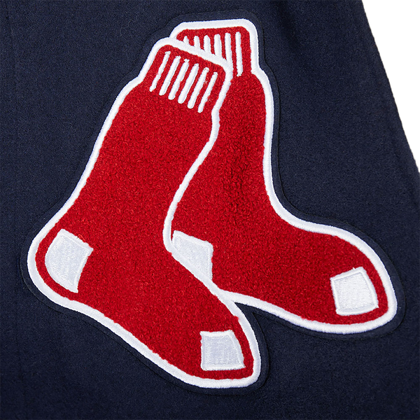 Pro Standard Boston Red Sox Mash Up Rib Wool Varsity Jacket - Men's - Midnight Navy/Red/Midnight Navy - Image 10