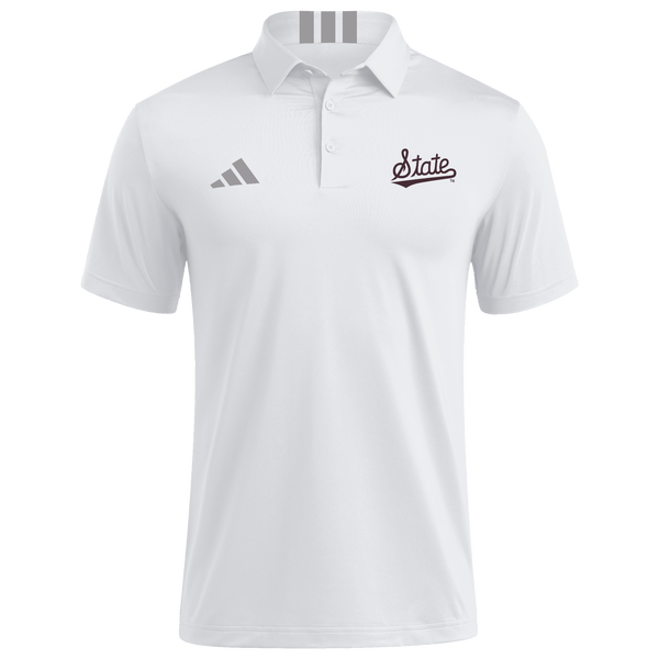 adidas College Short Sleeve Polo - Men's - White