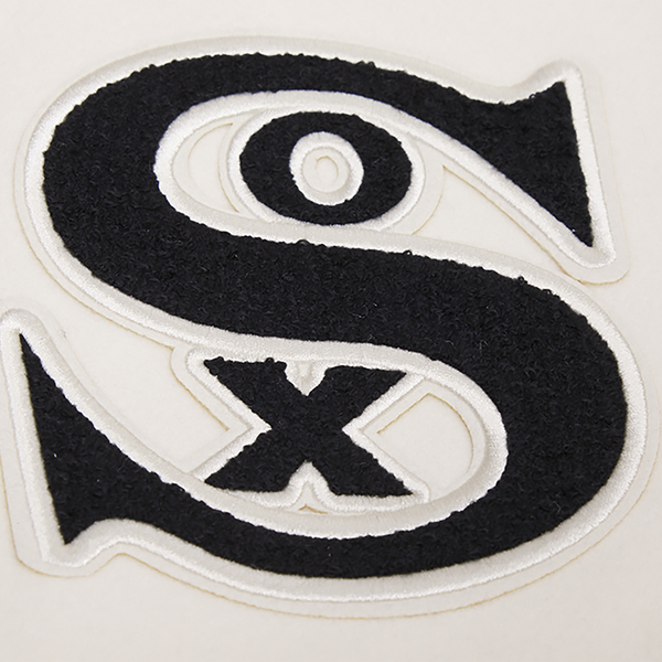 Pro Standard Chicago White Sox Retro Clsc Wool Varsity Jacket - Men's - Eggshell/Black - Image 8