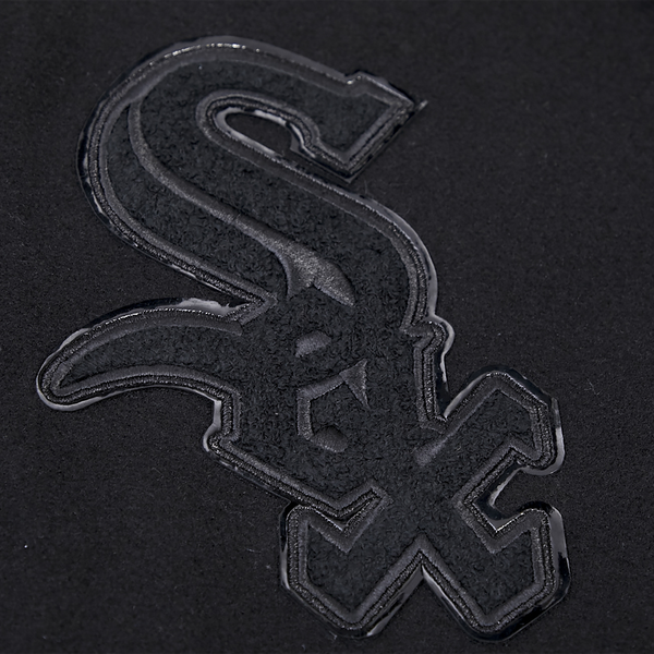 Pro Standard Chicago White Sox Triple Black Wool Varsity Jckt - Men's - Image 7