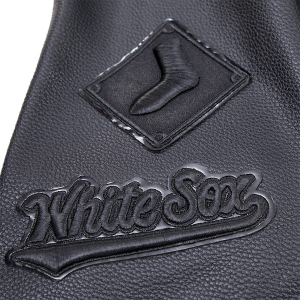 Pro Standard Chicago White Sox Triple Black Wool Varsity Jckt - Men's - Image 9