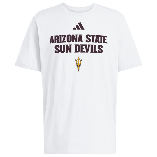 adidas College Wordmark Short Sleeve T-Shirt - Men's - White