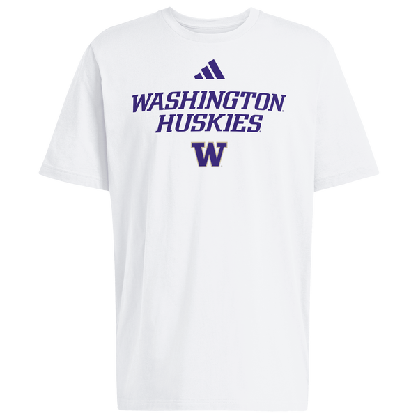 adidas College Wordmark Short Sleeve T-Shirt - Men's - White