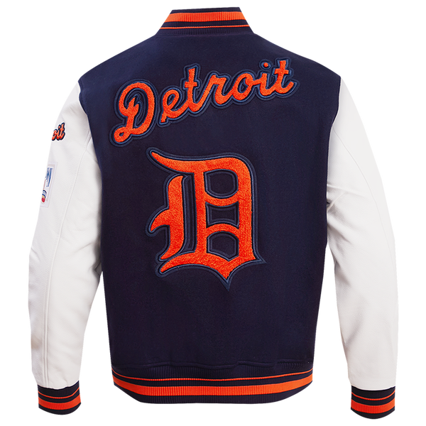 Pro Standard Detroit Tigers Retro Classic Wool Varsity Jacket - Men's - Midnight Navy/Orange/Midnight Navy - Image 2