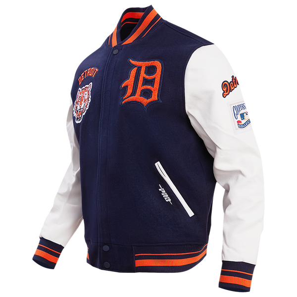 Pro Standard Detroit Tigers Retro Classic Wool Varsity Jacket - Men's - Midnight Navy/Orange/Midnight Navy - Image 3