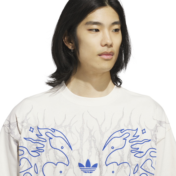 adidas Originals Metal Graphic Boxy T-Shirt - Men's - Hi Res Blue/Wonder White - Image 3