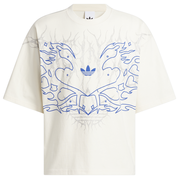 adidas Originals Metal Graphic Boxy T-Shirt - Men's - Hi Res Blue/Wonder White - Image 4