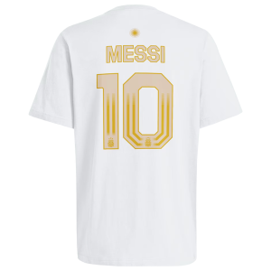 adidas Lionel Messi #10 Argentina Tee - Men's - White