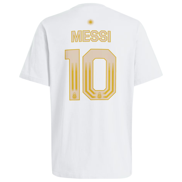 adidas Lionel Messi #10 Argentina Tee - Men's - White
