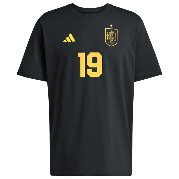 adidas Lamine Yamal #19 Spain Tee - Men's - Black - Image 2