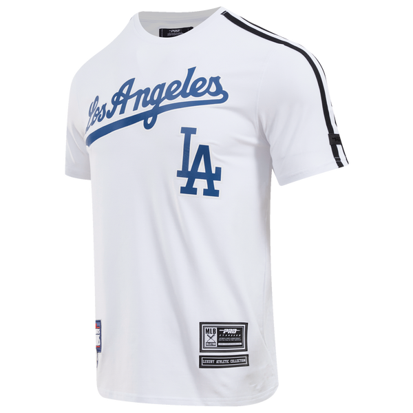 Pro Standard Los Angeles Dodgers Logo Classic Mesh Taping Tee - Men's - White - Image 3