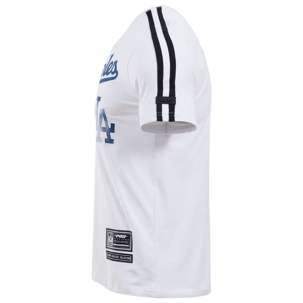 Pro Standard Los Angeles Dodgers Logo Classic Mesh Taping Tee - Men's - White - Image 5