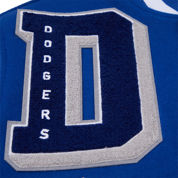 Pro Standard Los Angeles Dodgers Mash Up Wool Varsity Jacket - Men's - White/Dodger Blue - Image 9