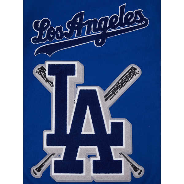 Pro Standard Los Angeles Dodgers Mash Up Wool Varsity Jacket - Men's - White/Dodger Blue - Image 13