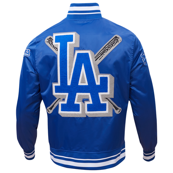 Pro Standard Los Angeles Dodgers Mash Up Rib Satin Jacket - Men's - Dodger Blue - Image 2