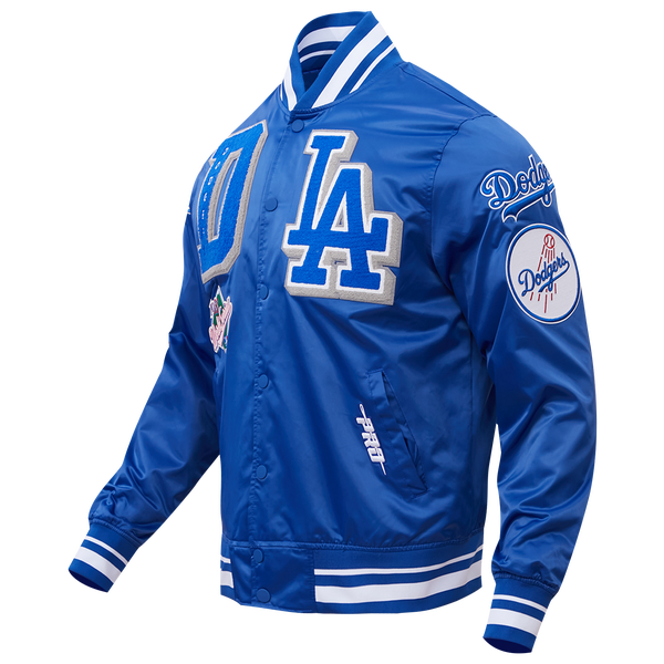 Pro Standard Los Angeles Dodgers Mash Up Rib Satin Jacket - Men's - Dodger Blue - Image 3