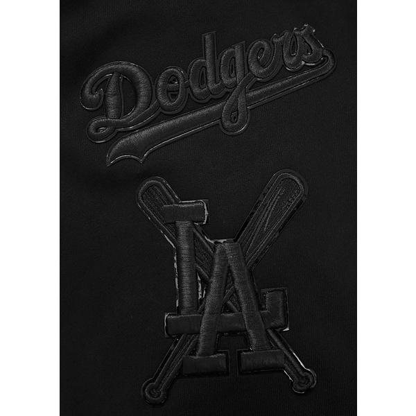 Pro Standard Los Angeles Dodgers Triple Black Dk PO Hoodie - Men's - Image 7