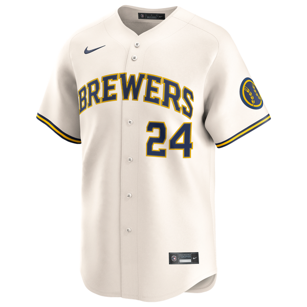 Nike MLB Milwaukee Brewers Home Limited Jersey - Men's - Wheat - Image 2