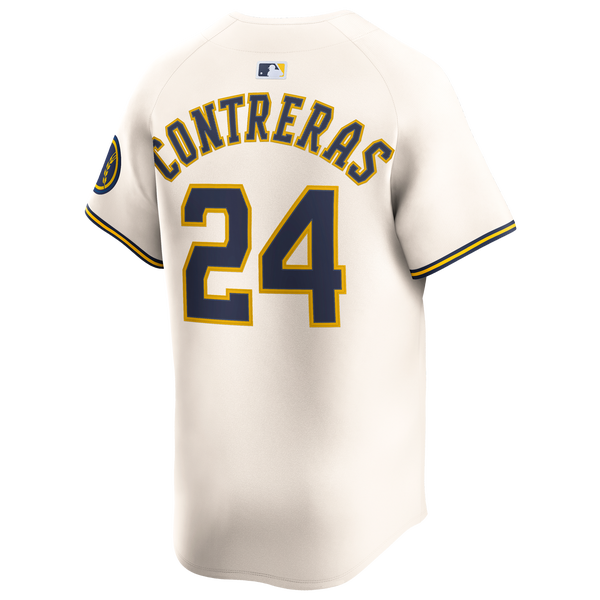 Nike MLB Milwaukee Brewers Home Limited Jersey - Men's - Wheat - Image 3