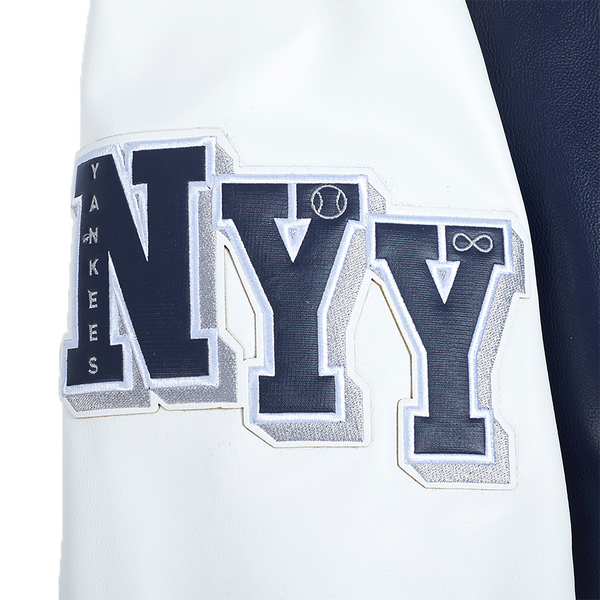 Pro Standard New York Yankees City Signature Varsity Jacket - Men's - Midnight Navy/White - Image 5