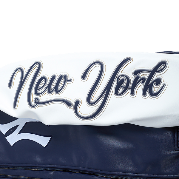 Pro Standard New York Yankees City Signature Varsity Jacket - Men's - Midnight Navy/White - Image 6