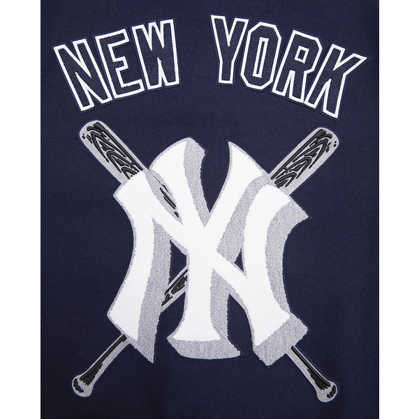 Pro Standard New York Yankees Mash Up Rib Wool Varsity Jacket - Men's - White/Midnight Navy - Image 5