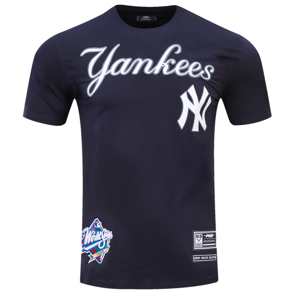 Pro Standard New York Yankees Logo Classic Mesh Taping Shirt - Men's - Midnight Navy