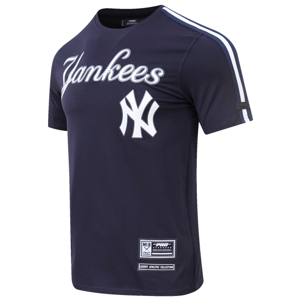 Pro Standard New York Yankees Logo Classic Mesh Taping Shirt - Men's - Midnight Navy - Image 3