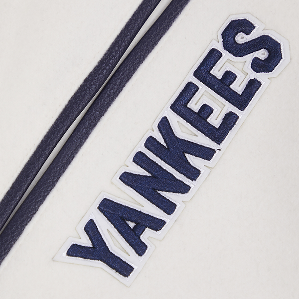 Pro Standard New York Yankees Retro Clssc Wool Varsity Jacket - Men's - Eggshell/Midnight Navy - Image 8