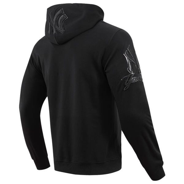Pro Standard New York Yankees Triple Black Dk PO Hoodie - Men's - Image 6