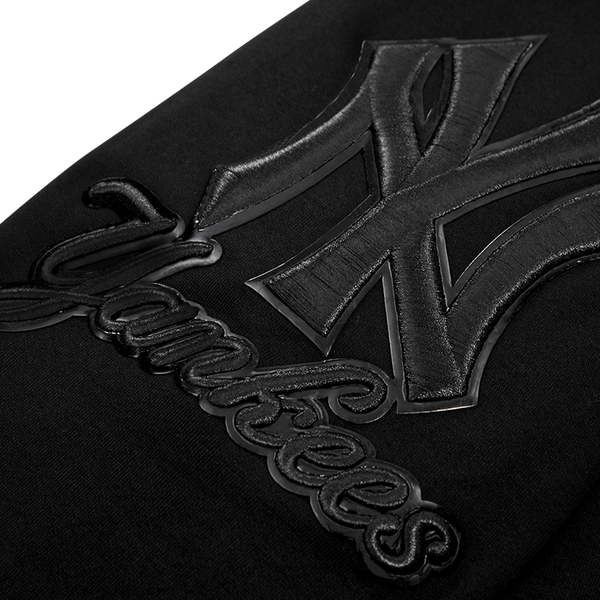 Pro Standard New York Yankees Triple Black Dk PO Hoodie - Men's - Image 7