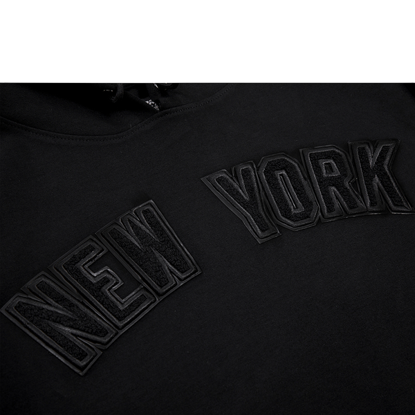 Pro Standard New York Yankees Triple Black Dk PO Hoodie - Men's - Image 9